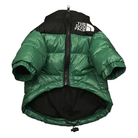 The Dog Face Down Puffer Jacket Green
