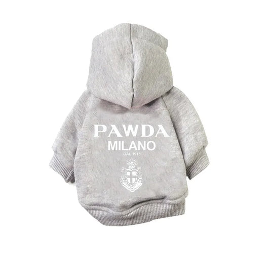 Pawda Hoodie in Grey for Dog or Cat
