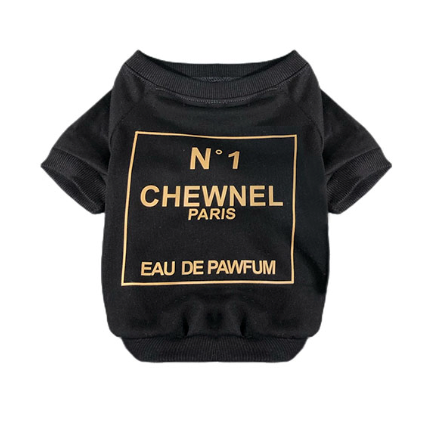 Chewnel Sweatshirt Tee for Dogs & Cats in Black